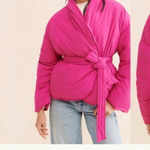 Maeve Pink Puffer Jacket